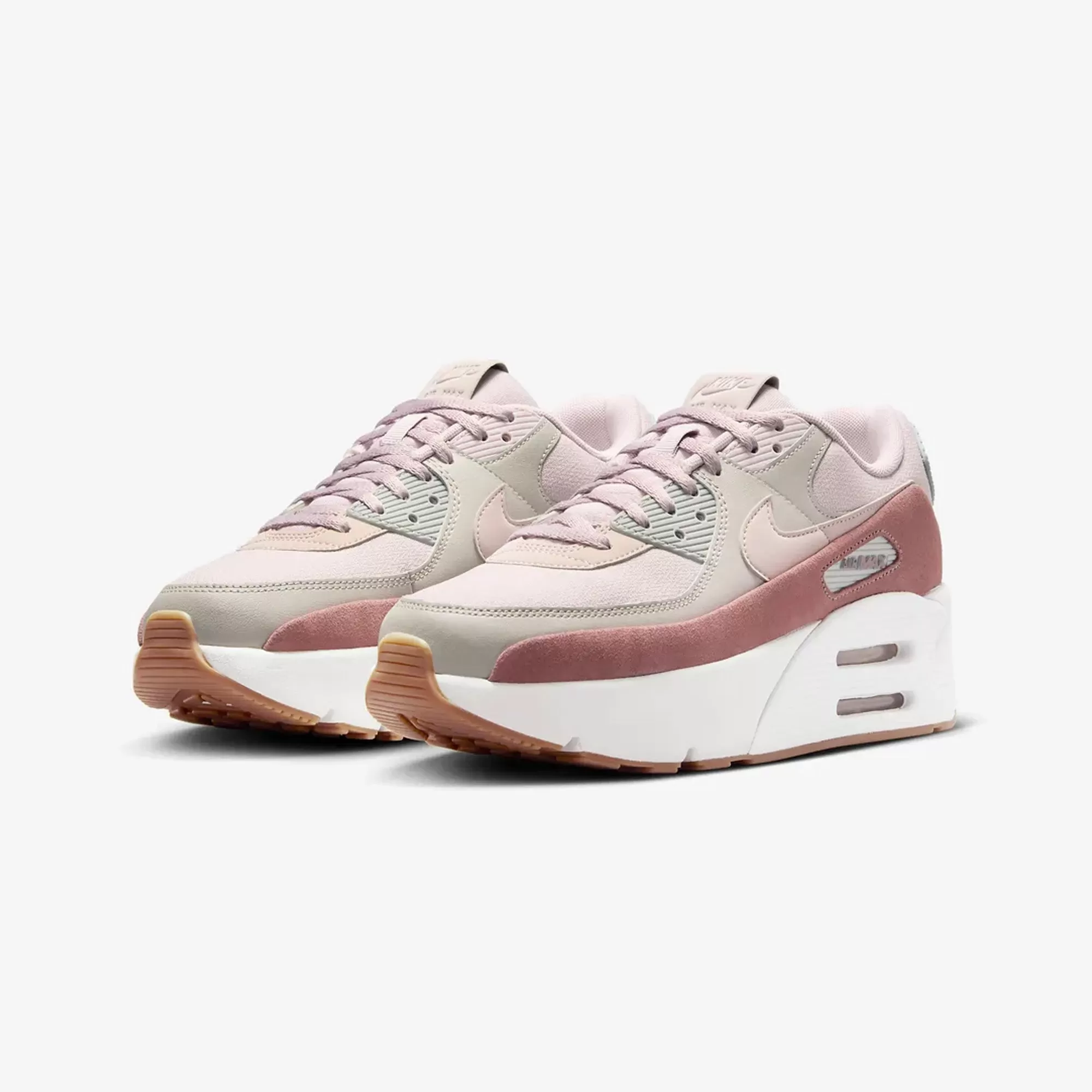 WMN'S AIR MAX 90 LV8 'LT IRON ORE/PLATINUM VIOLET-LIGHT PUMICE'