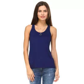 Women's Navy Flowy Tank Top