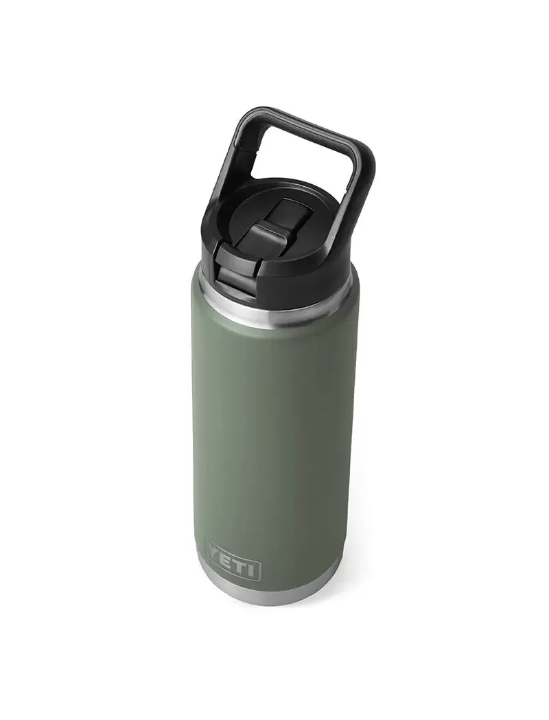 YETI Rambler 26oz Bottle with Straw Cap Camp Green