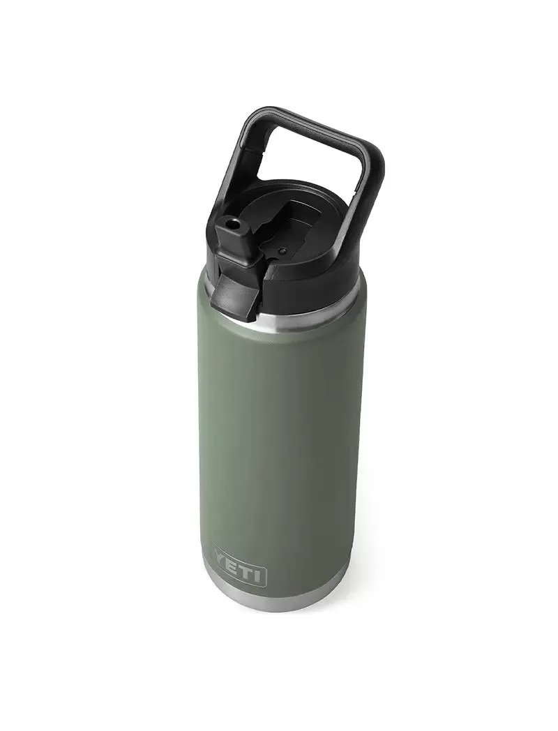 YETI Rambler 26oz Bottle with Straw Cap Camp Green